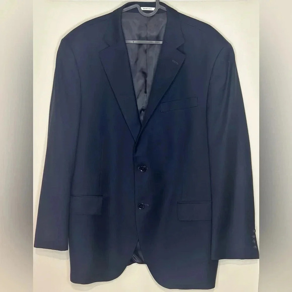 Peter Millar Wool Single-Breasted Sport Coat in Midnight Navy Men’s 42R (Large)